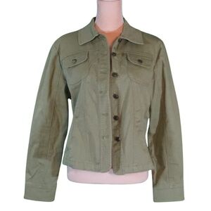 Sage Green Denim Jacket by LAL Live a Little NWT